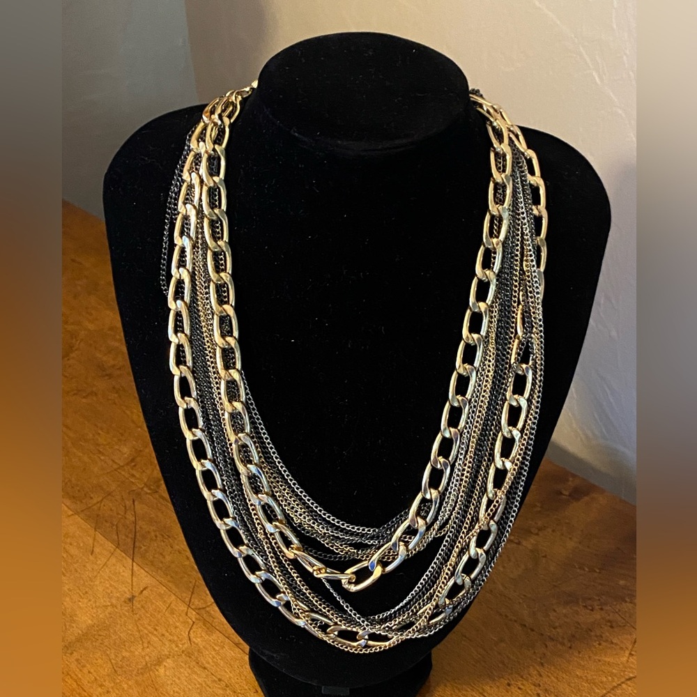 Multicolor Multi-Layered Assorted Style Chain Necklace